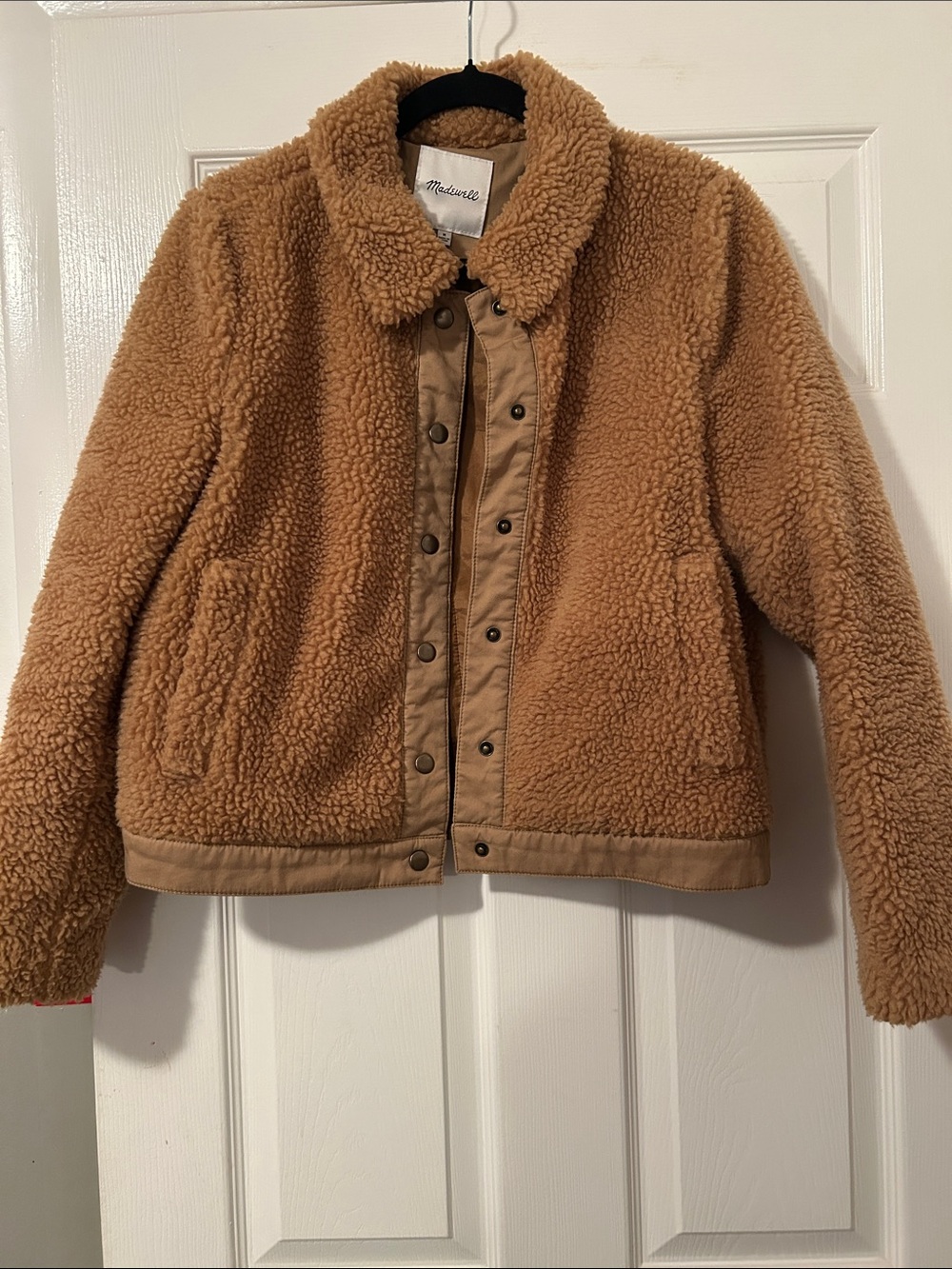 Madewell Tan Teddy Sherpa Jacket